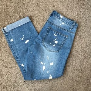 Forever 21 Distressed Paint Splatter Jeans